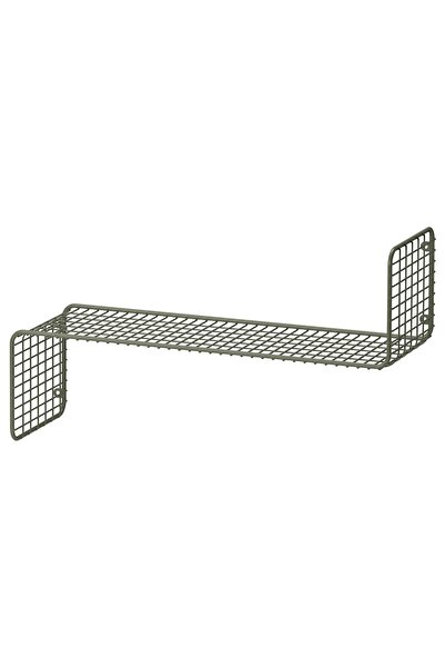 AZOZ MERCHLY رف حائط، رمادي مخضر، 60 × 20 سم