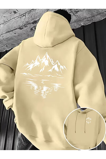 Sweet Cotton Unisex Men/Women Reverse Colorful Dag Printed Cotton Oversized Hooded Sweatshirt