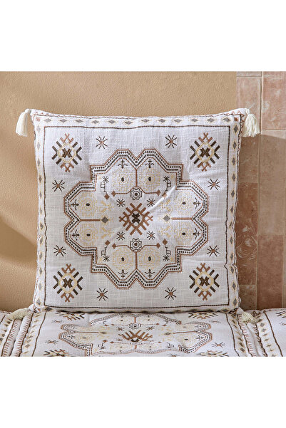 Home Box Mahrgan Zahra Embroidered Medallion Cushion - 60x60 cm