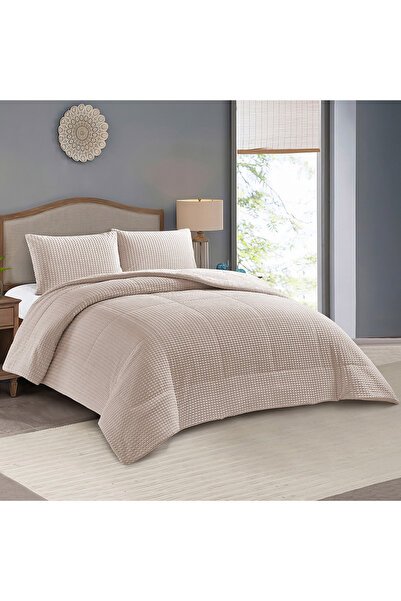 Home Box Bern Milo 3-Piece Embossed Flannel King Comforter Set - 220x240 cm