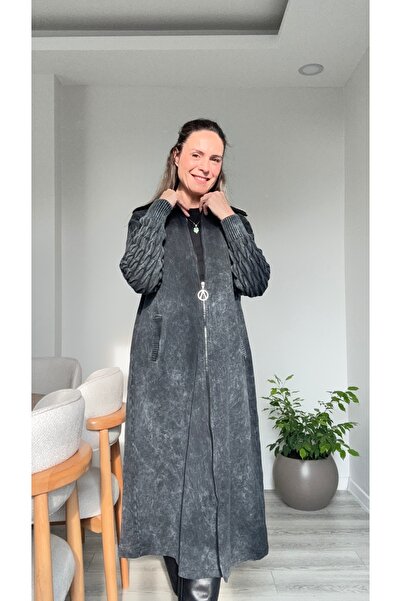 LUSS Triko detaylı fermuarlı kap