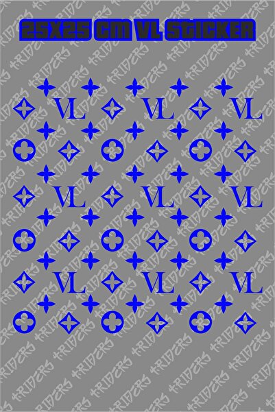 TRİDERS VL Desen Kaplama Sticker Etiket 25x25 Cm - Araç -Motor - Laptop - Kas...