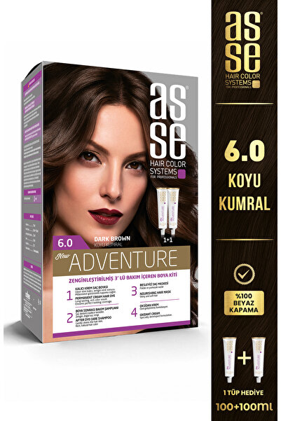 asse Adventure Set Saç Boyası, Kalıcı ve Canlı Renkler, 1+1 ikili Kullanım Se...