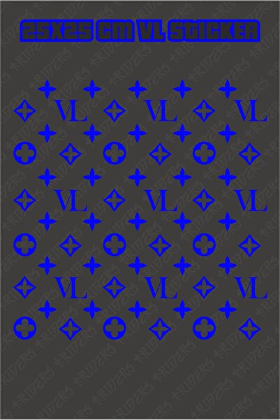 TRİDERS VL Desen Kaplama Sticker Etiket 25x25 Cm - Araç -Motor - Laptop - Kas...