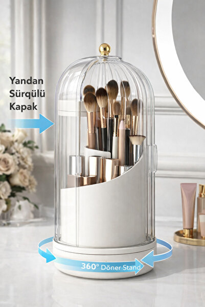 Mim Life Luxury Mega Makeup Brush Holder Lipstick Stand Organizer 360 Degree ...