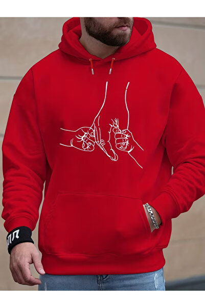 Sweet Cotton El Printed unisex kangaroo pocket Hooded sweatshirt