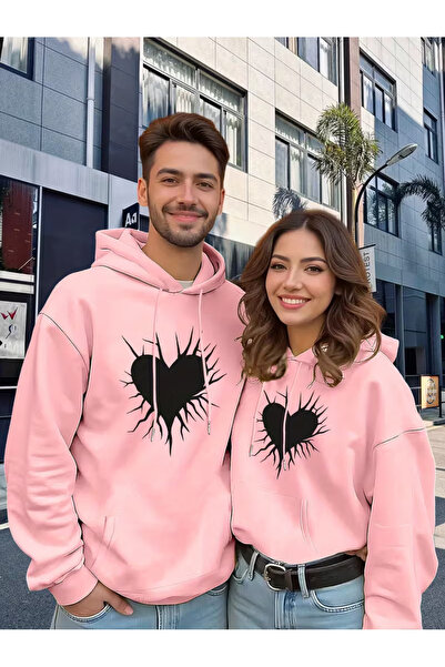 Ciel Lune مجموعة سويت شيرت من قطعتين من Dear Couple Combination Lightning Hea...
