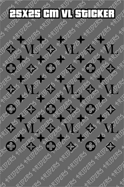 TRİDERS VL Desen Kaplama Sticker Etiket 25x25 Cm - Araç -Motor - Laptop - Kas...