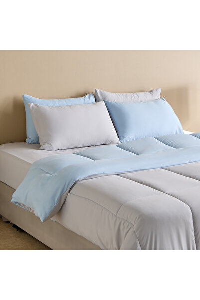 Home Box Luno Sleep Ease Hotel Collection 6-Piece Reversible Microfiber Queen...