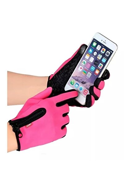 PROBİKER PLUS Spor Pembe Motosiklet, Bisiklet, Taktik Eldiven Dokunmatik İçi ...