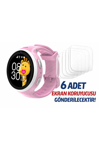 GM Tech Round Akıllı Çocuk Saati Ekran Koruyucu 6 Adet Nano Ekran Koruyucu - ...