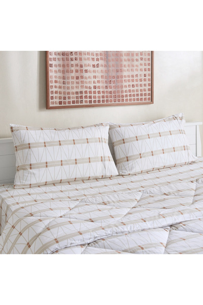 Home Box Malta Lattice 3-Piece Printed Cotton Queen Comforter Set - 200x240 cm