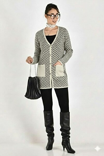 onno style women Classic Knitted Buttoned Jacket
