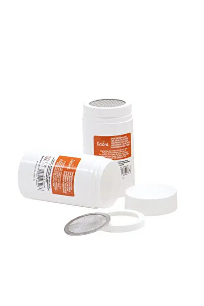 DECORA Plastic dispenser with mesh for powdered sugar or cocoa, Ø6 x 11 cm,