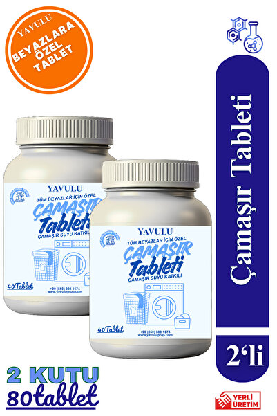 yavulu Tablet Çamar Katkısı Çamaşır Tableti Beyaz Çamaşırlara Özel Tablet Kat...