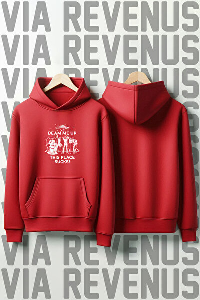 Vordevia Beam Me up Stranger Things Robin Printed Unisex Oversized Hooded Sweatshirt Custom Design Hoodie