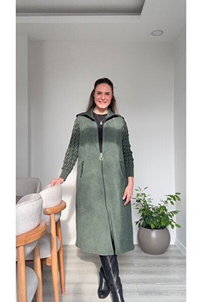 LUSS Triko detaylı fermuarlı kap