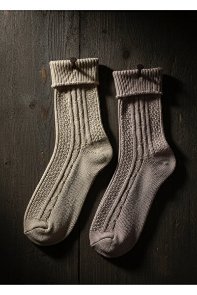 Mest Çorap 2 ÇİFT KADIN %90 PAMUKLU KIŞLIK ÇORAP SOFT TOUCH