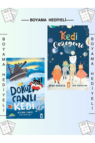 Timaş Çocuk Boyamalı - Dokuz Canlı Kedi, Kedi Gezegeni Mustafa Orakçı 2. 3. 4...