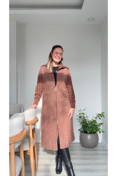 LUSS Triko detaylı fermuarlı kap