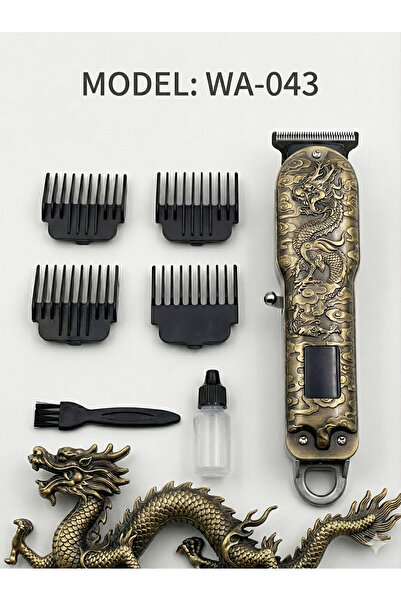 inworldout WAER WA-043 Profesyonel Metal Ejderha Desenli Şarjlı Saç Sakal Ens...