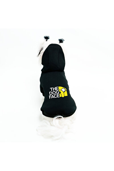 Kedi & Köpek Kıyafeti Sweatshirt - Baskılı Siyah Sweatshirt
