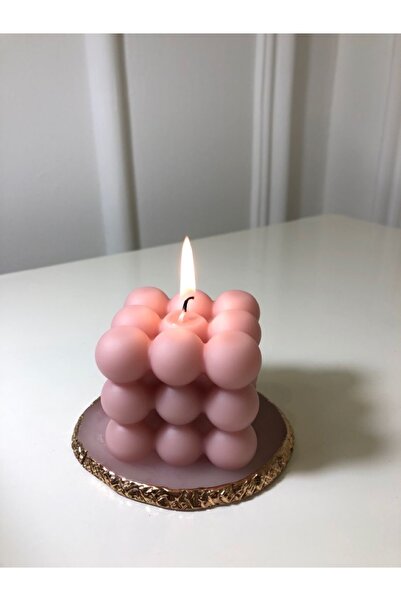 AKINLAR Pembe Bubble Mum %100 Soya Wax