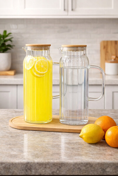 abenim Bambu Standlı 2’li 1000 ml İçecek Şişesi 1000 ml