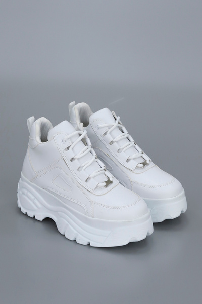 kajal ayakkabı Tyr 9351 Thick Soled Lace-Up Ankle Boots