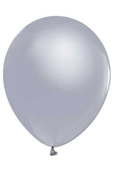 BenimMarifetlerim Metallic Silver Balloon 12 Inch 5 Pieces
