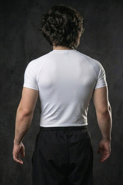 Liber Premium Compression T-Shirt - Athlete's T-Shirt - Gym & Fitness Muscle Fit Body-Hugging