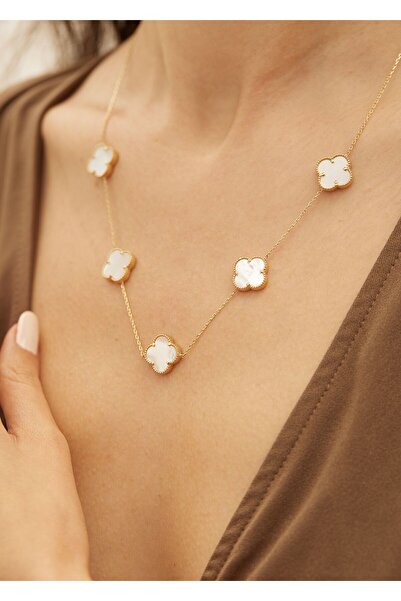 BORENO Stainless Steel Double Sided Clover Necklace