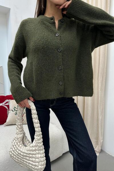 mylove Buttoned Cardigan Khaki
