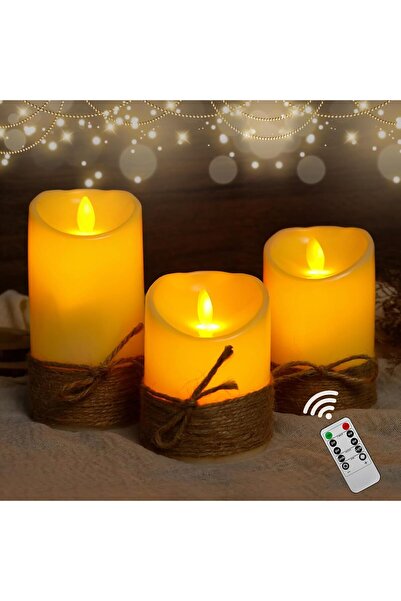 yoyimoore Tie Rope LED Candles, Battery Operated for Decorations
