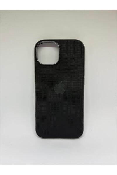 Store Iphone 15 Uyumlu Siyah Logolu Sert Silikon Kılıf