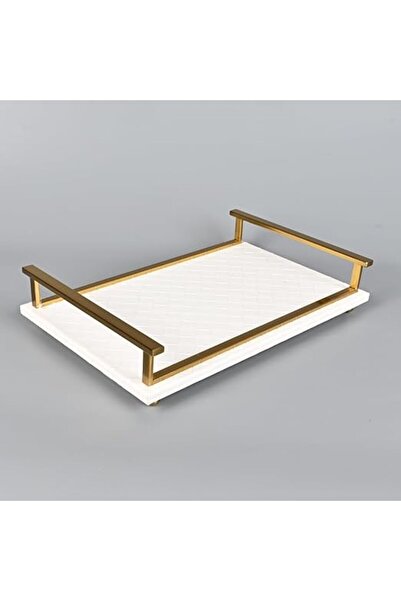 Generic Rectangular Serving Tray with Copper Steel Frame