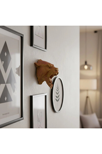 Twin Store Mey Import ®   Gold Red Jaguar Head Wall Accessory Hangable Decora...