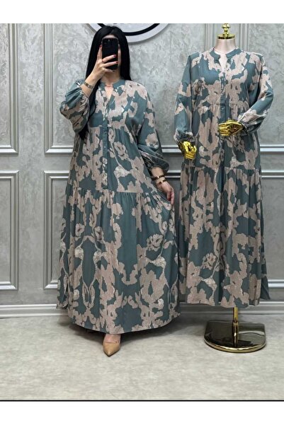 PREMİER VİE Tesettür New Season Summer Patterned Viscose Dress