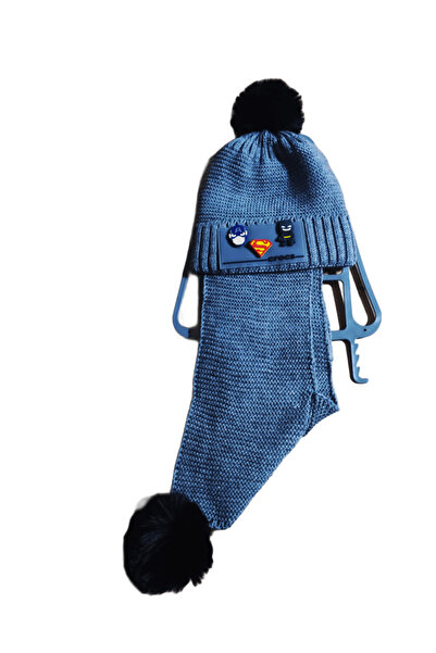 FuryaTedarik Set eșarfă și beretă pentru copii cu figurine de supereroi - Set...