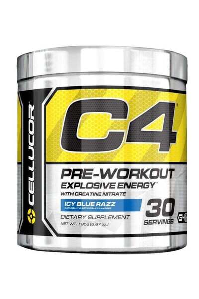 Cellucor مكمل الطاقة المتفجرة C4 قبل التمرين - توت أزرق مثلج - 30 حصة
