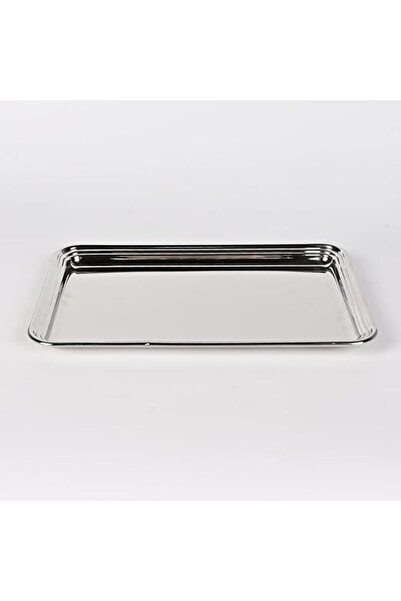 Generic Rectangular Stainless Steel Serving Tray 23.5x24 cm