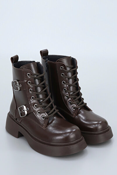 kajal ayakkabı Dvmd 902 Double Buckle Detailed Zippered Boots
