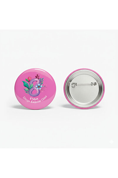 Gumustenevim 8 Mart Dünya Kadınlar Günü Hatıra Rozeti (10 Adet)