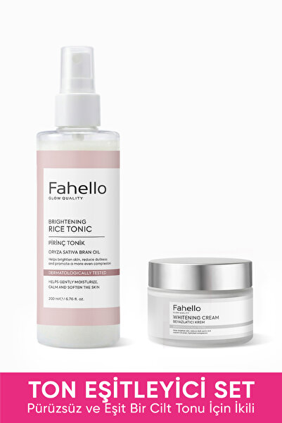 FAHELLO Ton Eşitleyici Set Pirinç Mayalı Beyazlatıcı Leke Karşıtı Canlandırıc...