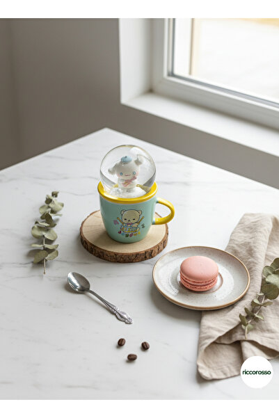 Riccorosso Sevimli Ayıcık Temalı Kupa ve Kar Küresi - Dekoratif Kar Küreli Kupa