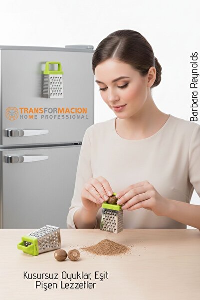 Transformacion Magnetic Mini Grater 5 cm – Stainless Steel Gourmet Spice Grater & Refrigerator Magnet