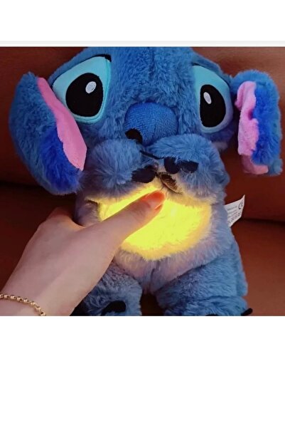 Muhtelif Nefes Alan Uyku Dostu Peluş Stitch Mavi 5 fonksiyonlu