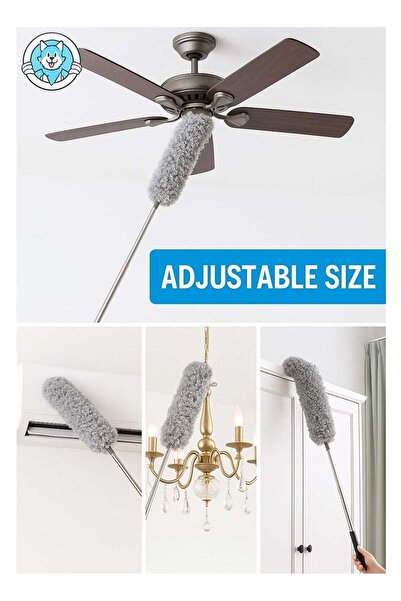 BKMax Microfiber Duster, Feather Duster with Extension Pole Stainless Steel