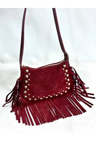 çkn sedat çakan çanta & fular & aksesuar Fringed Genuine Suede Leather Women Shoulder Handbag