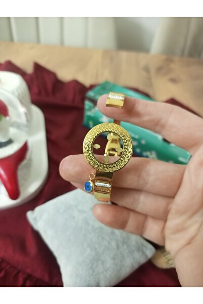 AYKE AKSESUAR Çelik Çeyrek Takılan Gold Kelepçe